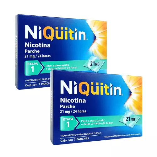 NIQUITIN E1 7 PARCHES 21MG PACK 2 PZAS