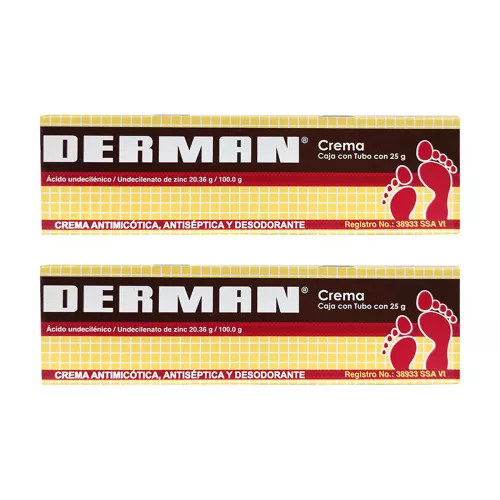 DERMAN CREMA DE 25G PACK 2 PZAS