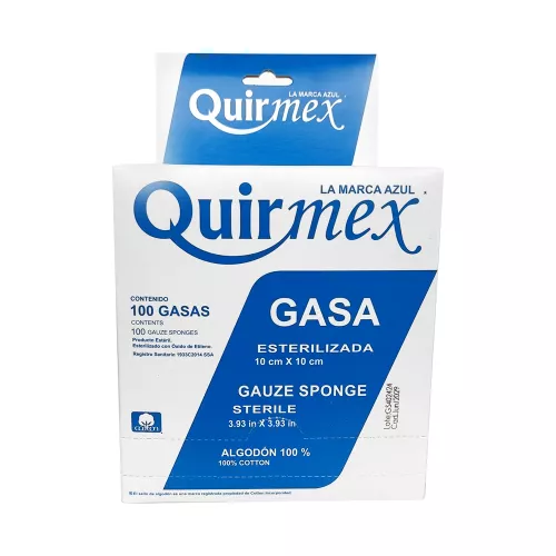 GASA ESTERILIZADA 10X10CM QUIRMEX Caja c/100