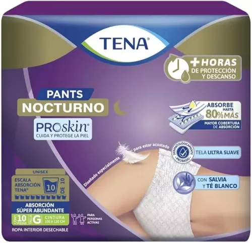 TENA PANTS NOCTURNO G 10 PZS