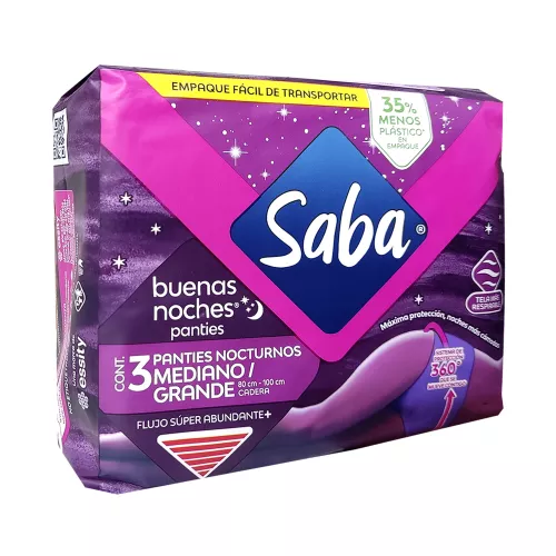SABA BUENAS NOCHES PANTIES 3 PZAS M/G