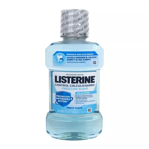 ENJUAGUE BUCAL LISTERINE CONTROL SARRO SIN ALCOHOL 250ml
