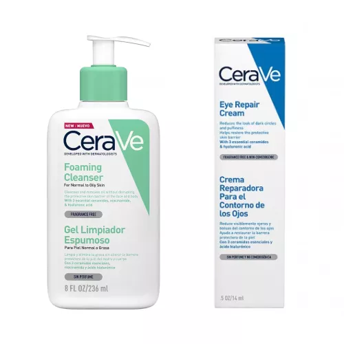 KIT CERAVE GEL LIMPIADOR ESPUMOSO + CERAVE CREMA REPARADORA