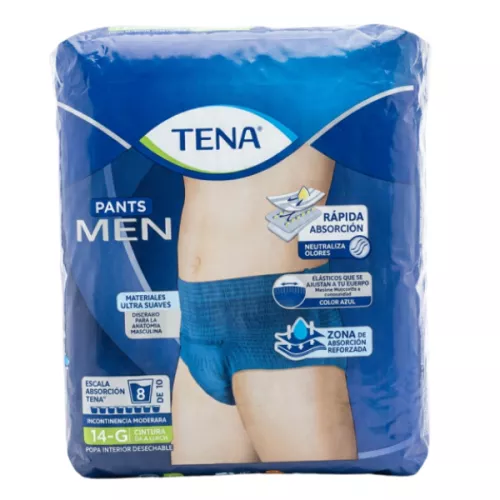 CALZON TENA PANTS MEN AZUL GRANDE C/14 PZS