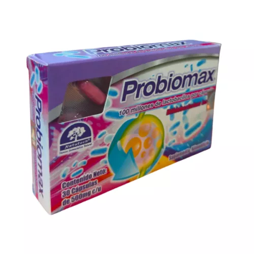 PROBIOMAX 500 mg 30 cápsulas 100 millones de lactobacilos