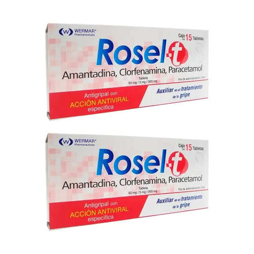 ROSEL-T 50/3/300 MG DOS CAJAS CON 15 TABS C/U