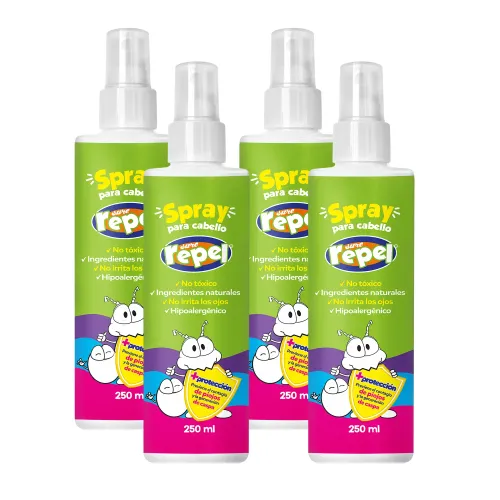 PACK LOCION ANTI PIOJOS SURE REPEL INFANTIL 4 SPRAY 