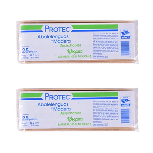 ABATELENGUAS DOS PAQ DE 25 PZS C/U - 50 Piezas