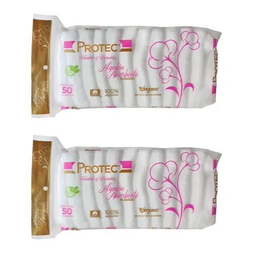 ALGODON PLISADO PROTEC DOS PZS DE 50 GR C/U