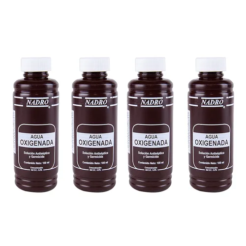 AGUA OXIGENADA NADRO 4 PZS 100 ML C/U