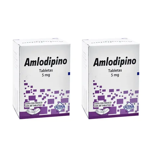 AMLODIPINO 5 MG 2 CAJAS 30 TABS C/U