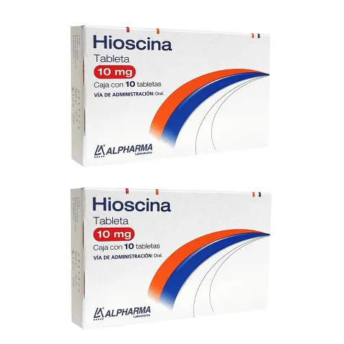 HIOSCINA 10 MG DOS CAJAS CON 10 TABS C/U 10 mg 20 Tableta(s)