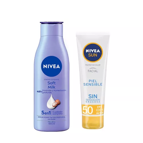 KIT NIVEA SOFT 1 PROTECTOR SOLAR +1 CREMA 