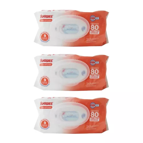 TOALLITAS HUGGIES HUM HIDRTANTE PACK 3