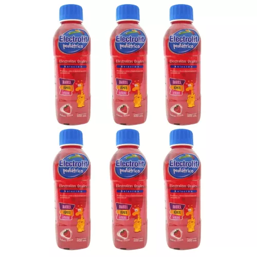 ELECTROLIT FRESA PED 6 PZS 500 ML C/U