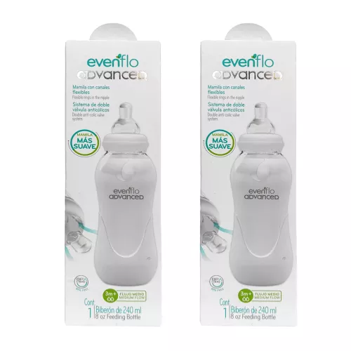BIBERON EVENFLO ADVANCE 240 ML FLUJO MEDIO 2 PACK