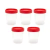 VASO COPRO CON TAPA 5 PZS DE 100 ML C/U - 5 Piezas miniatura 1