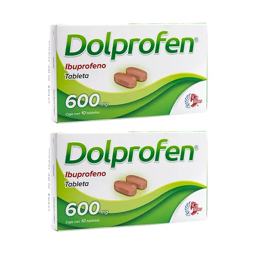DOLPROFEN 600 MG 2 CAJAS 10 TABS C/U