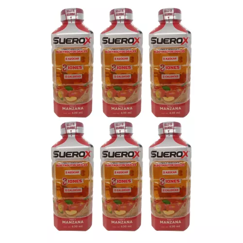 SUEROX MANZANA SEIS PZS CON 630 ML C/U - 6 Piezas