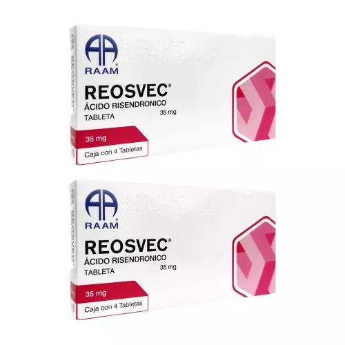 REOSVEC 2 CAJAS CON BLISTER DE 4 TAB C/C