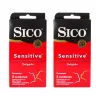 Condones Sico De Látex Sensitive Delgado Pack 2 Cajas De 3pz  miniatura 1