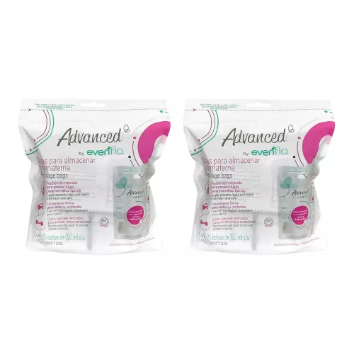BOLSAS EVENFLO PARA ALMACENAR LECHE MATERNA 25 Piezas DE 150 ML C/U 2 PACK 