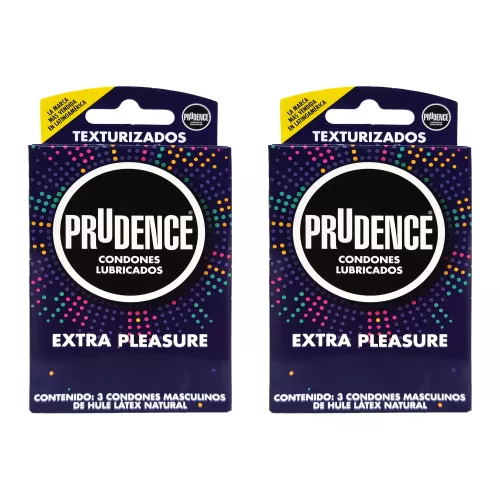 CONDONES PRUDENCE EXTRA PLEASURE PACK 2 3pz c/u
