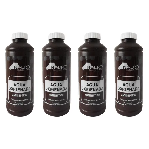 AGUA OXIGENADA NADRO 4 PZS 230 ML C/U