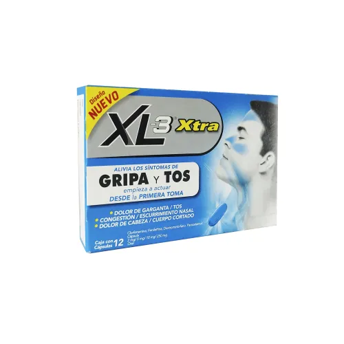 XL-3 XTRA 250/5/10/2 mg 12 Cápsula(s)
