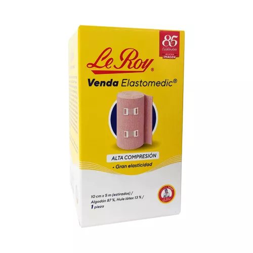 VENDA ELASTOMEDIC DE ALTA COMPRESIÓN LE ROY 10cm x 5m 1 Pz