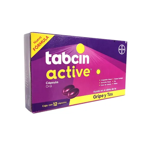 TABCIN ACTIVE 325 mg/ 10 mg/ 6.25 mg/ 5 mg 12 Cápsula(s)