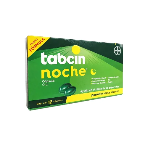TABCIN NOCHE 325 mg/ 10 mg/ 6.25 mg/ 5 mg 12 Cápsula(s)