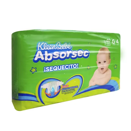 PAÑALES KLEENBEBE ABSORSEC GDE E4 40 Pzs