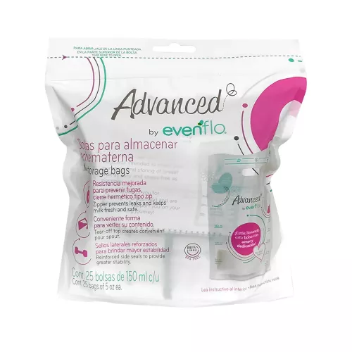 EVENFLO BOLSAS PARA ALMACENAR LECHE MATERNA 25 BO 150 ML C/U