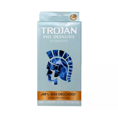 PRESERVATIVOS TROJAN P-DESNUDA  3 Condones