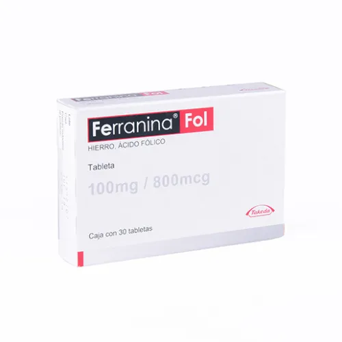 FERRANINA FOL 800 mcg/100 mg 30 Tableta(s)