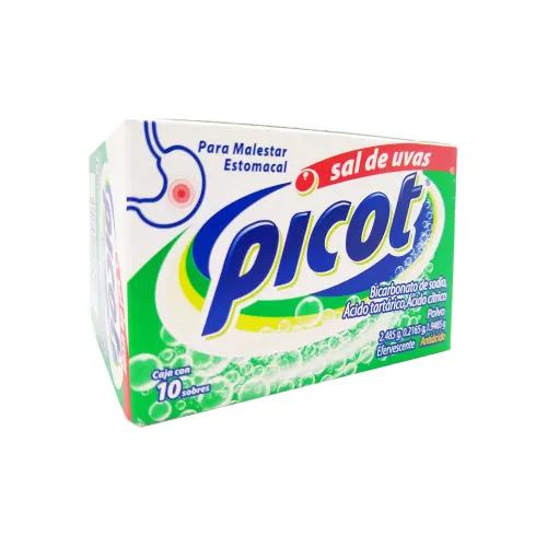 SAL DE UVAS PICOT POLVO EFERVESCENTE 2.485/0.2165/1.9485 g 10 Sobre(s)