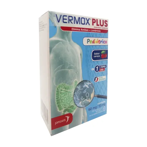 VERMOX PLUS PED 60/10 mg 10 Mililitro