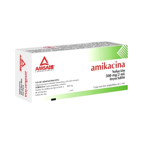 AMIKACINA 500 mg/2 ml 2 Ampolleta
