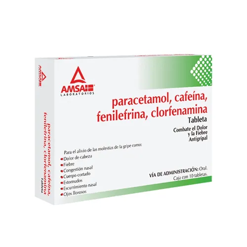 PARACETAMOL CAFEINA FENILEFRINA CLORFENAMINA