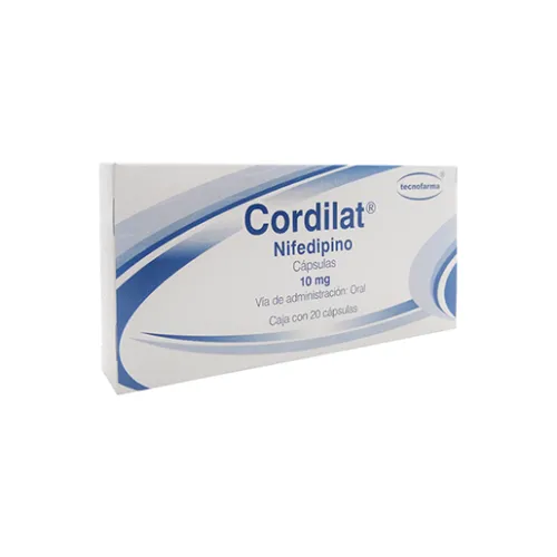 CORDILAT 10 mg 20 Cápsulas