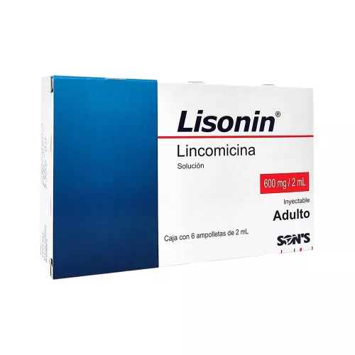 LISONIN LINCOMISINA 600 mg SOLUCIÓN 6 Ampolletas 1mL