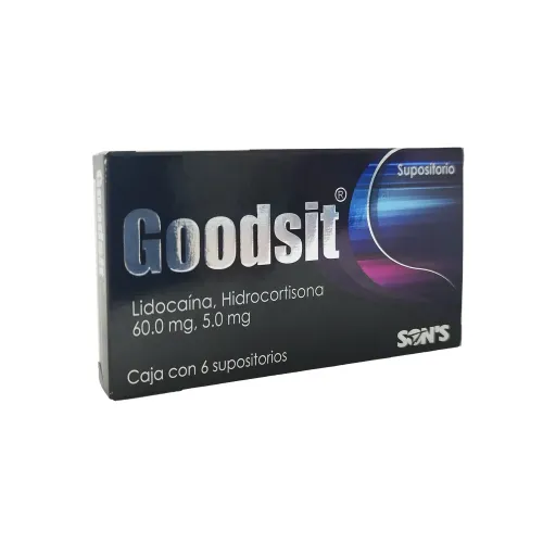 GOODSIT LIDOCAÍNA, HIDROCORTISONA 60/5mg 6 Supositorios