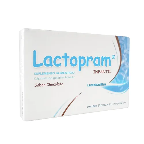 LACTOPRAM INFANTIL CHOCOLATE 150 mg 20 Cápsulas