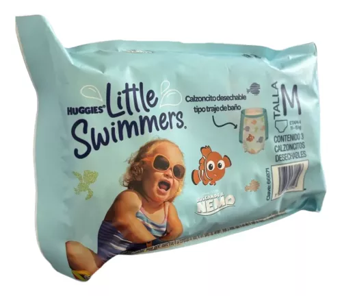 LITTLE SWIMMERS HUGGIES  M BOLSA CON 3pz 
