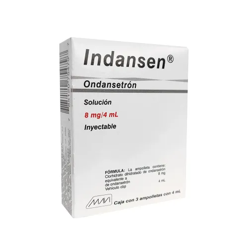 INDANSEN 8 mg/ 4 ml 3 Ampolleta