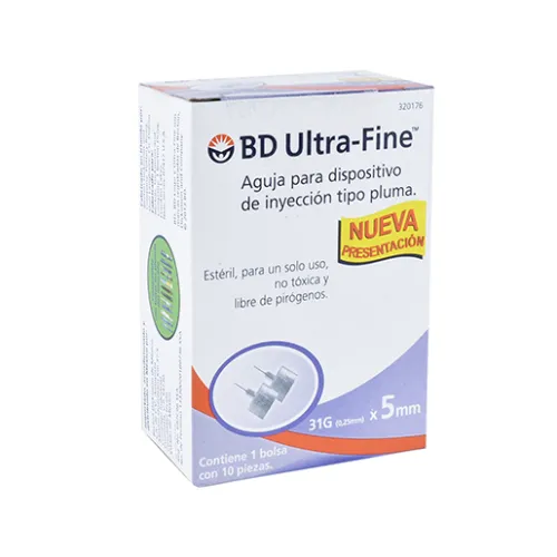 BD ULTRA FINE 31g x 5mm 10 piezas